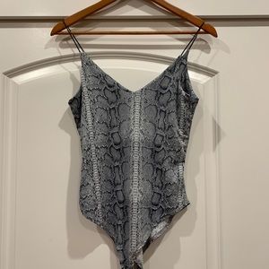 Snake print body suit